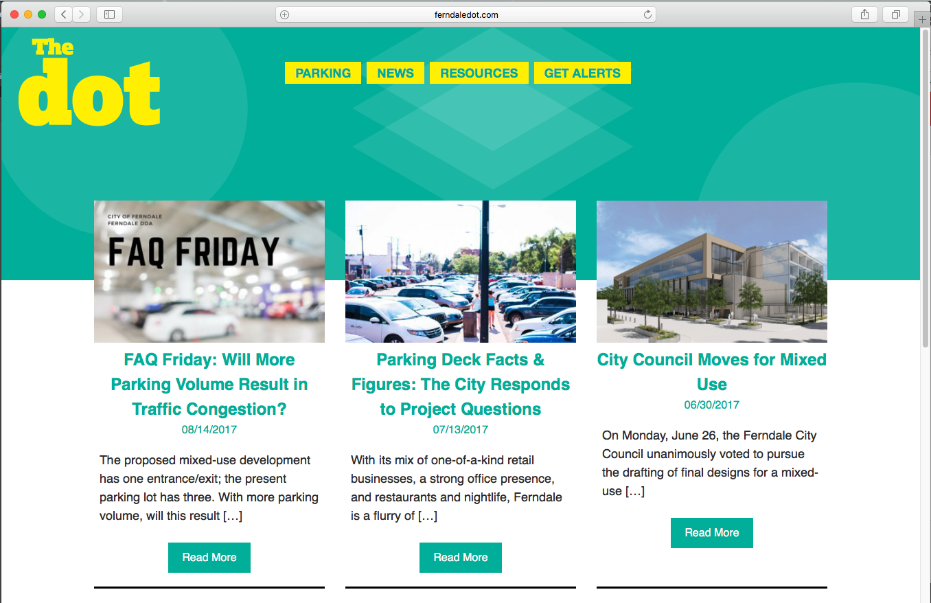 Various articles and updates answer questions and keep the reader informed of the project.